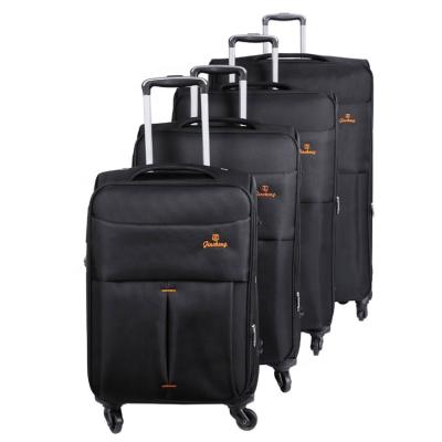 China Color Bottom Soft Combo Factory Price Travel Vintage Luggage Trolley Set Nylon Outdoor Moving Suitcase for sale