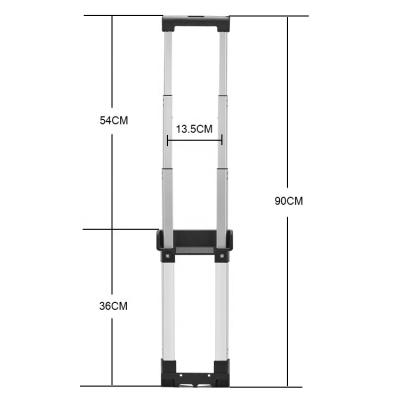 China Wholesale Metal Luggage Accessories 4 Step Trolley Extendable Handle for sale