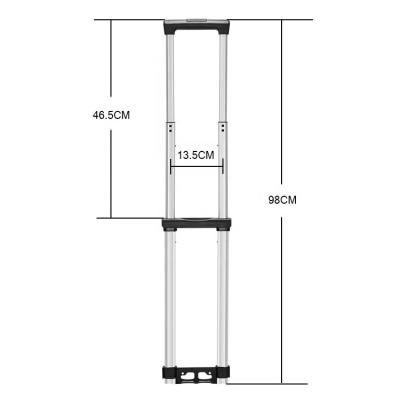 China Cheap Fashionable Plastic Telescopic Pull Rod Durable Suitcase Fitting Metal Hot Sale Luggage Pull Rod for sale