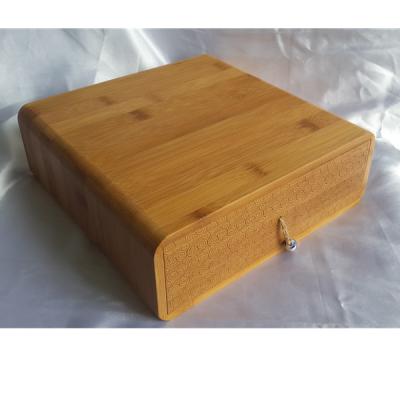 China China Funeral Coffin New Design Bamboo Carving Funeral Drawer Imbeded Coffin for sale