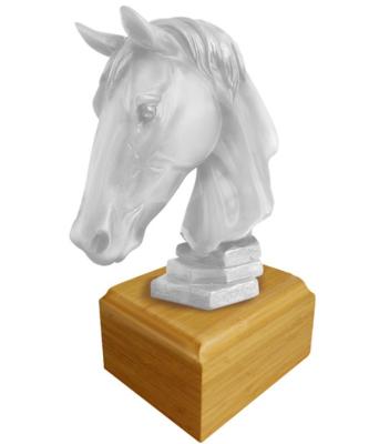 China Other Cheap Modern Style White Horse Urn Holder for sale