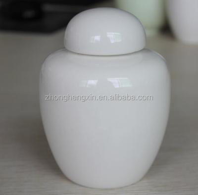 China White and Black American Style Glazing 3 Different Size Pottery Cremation Pet Ashes Urns for sale