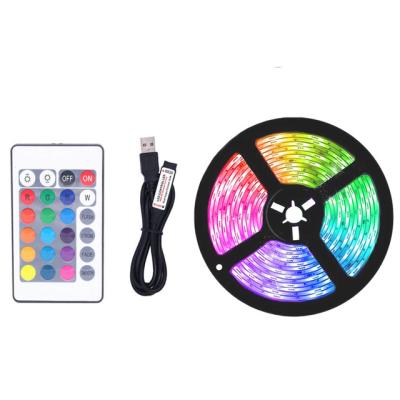 China Residential High Quality Waterproof Smart 5050 RGB LED Strip Light with 24key LED Controller for sale