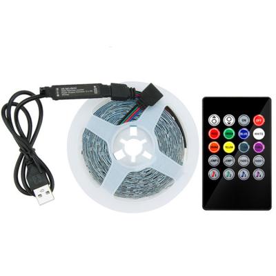 China Residential Professional Manufacture SMD2835 60LEDS/M RGB USB 5V LED Strip Light With Remote Control for sale