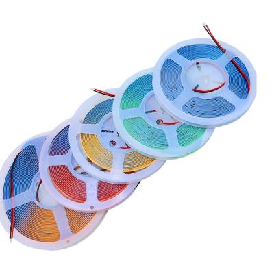 China Warehouse 756LEDS/M High Brightness DC12V Low Voltage COB RGB LED Dotless Strip Light For Home Decoration for sale