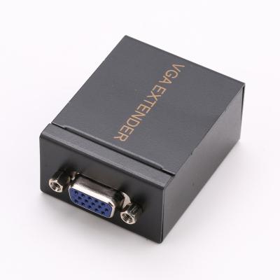 China VGA Extender Female To Lan Cat 5 Cat5e RJ45 Female Ethernet Adapter 60M YF-12 for sale