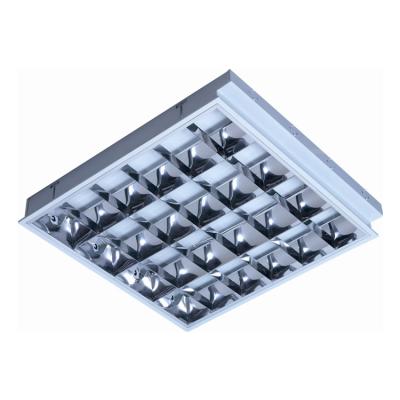 China Modern Desk 595x595 T8 T5 Canopy Recessed Troffer Led Luminaire Fixture Grille Lamp for sale