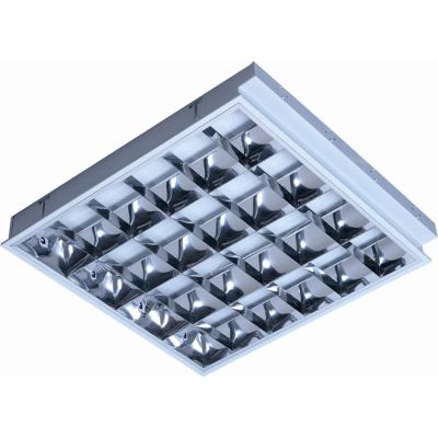 China Modern Office Canopy Fitting Recessed T8 Grille Light Fixture Ceiling Type for sale