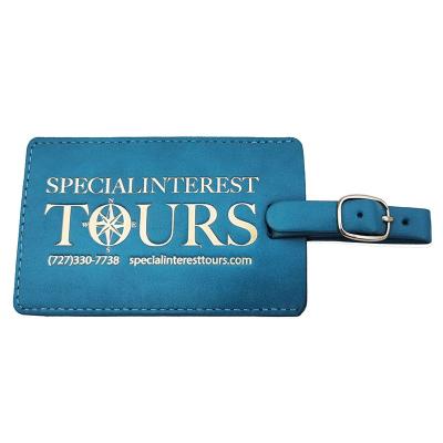 China High Quality Genuine Leather Baggage Tag Favorable Prices PU Leather Luggage Tag Set for sale