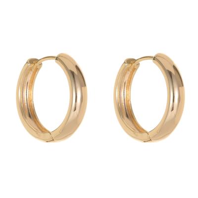 China TRENDY best selling and popular 14K gold plated huggies earrings and round circle earrings for sale