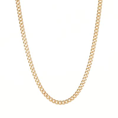 China Trendy Design Simple 14K Gold Chain Necklace Gold Plated Jewelry Necklace Bracelet Women S-0017 for sale