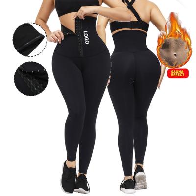 China Antibacterial Tummy Control Shapewear Women Workout Gaiters Waist Trainer Leggings for sale