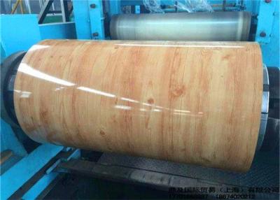 China Wooden Printing Type Galvalume Roll , RMP PE S550GD Prepainted Steel Coil for sale