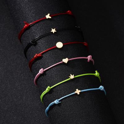 China Hot Selling Fashion Round Accessories Casual/Sporting Paper Card Bracelet Weaving Adjustable Bracelet Couples Bracelet for sale