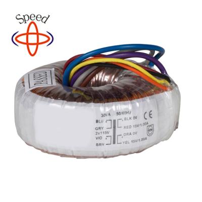 China 115V-230V Power Transformer 30VA 50/60Hz 0V 15v/1.00A 0V 15V/1.00A Ring Power Transformer Toroidal Copper Wire for sale