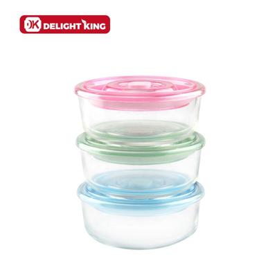 China Freshness Preservation Borosilicate Glass Baby Bowl Heat Resistant Food Container/Microwave Safe Mini Baby Glass Food Container For Kids Set for sale