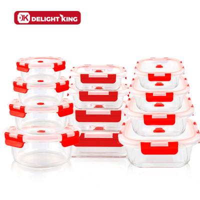 China Freshness Preservation Nested Vacuum Rods Glass Food Containers With Vacuum Lid for sale