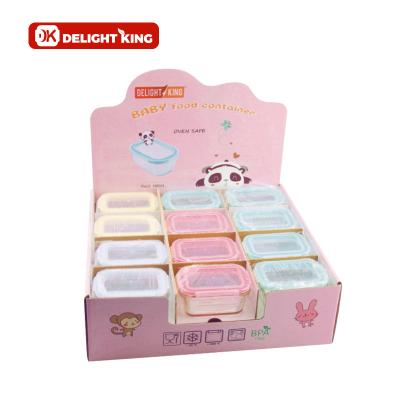 China Freshness Preservation Glass Baby Food Storage Containers Set With Lids 24-Piece PP Set High Quality Glass Meal Prep Container Baby Bento Lunch Box for sale