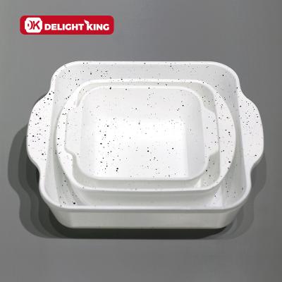 China Sustainable Organic Silicone Coating High Borosilicate Dish Pan Nonstick Glass Baking Pan Customized Bakeware Baking Tray For Oven for sale