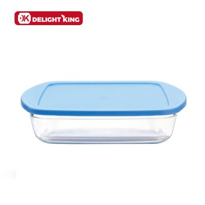 China Viable Glass Baking Tray with Food Grade Lid Plastic Oven Borosilicate Glass Baking Pans Safe Set for sale