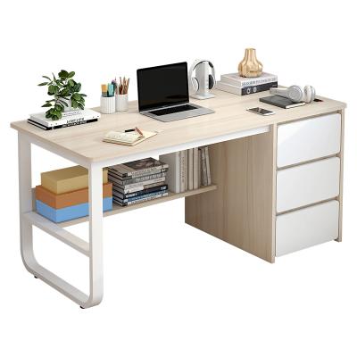 China Wholesaler Simple Design Home Office Multifunctional Wooden Study Table Desk With Storage Drawers For Student Home Office Computer Desk for sale