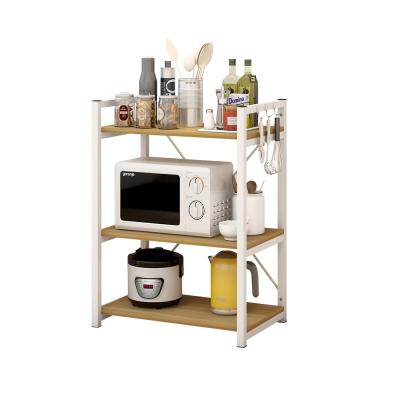 China 60*38*90cm Floor Storage Shelves Unperforated Household Shelving Multifunctional Stocked Kitchen Storage Shelf for sale