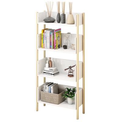 China Multi-Layer Modern Type Single Cube Storage Children MDF Living Room Furniture Floor Shelf Small Wood Bookcase Corner Shelf for sale