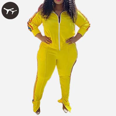 China Breathable High Quality Custom Women Jogging Sports Sets Plus Size Workout Tracksuits For Women for sale