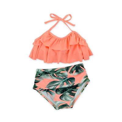 China Kids Breathable Wholesale Swimsuit Private Label Toddler Two Piece Swimwear For Girls for sale