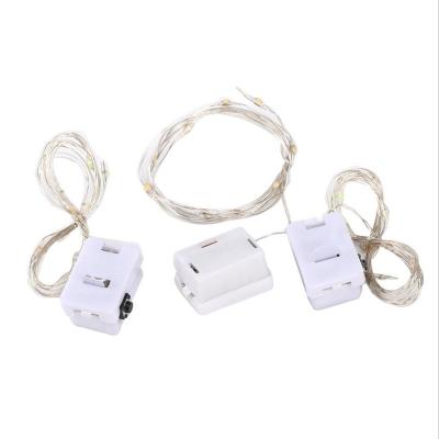 China Eco-friendly Led Copper Wire String Light 3-function Flashing Mode Button Battery Box Led Decorative Serial Lights Holiday Light for sale