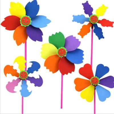 China DIY Assembly Toys Sun Toy Set For Birthday DIY Toy Pinwheels Windmills Party Rainbow Arts and Crafts for sale