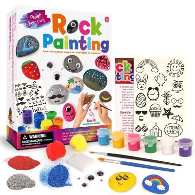 China Handmade Educational Fun Kindergarten Creative Early Education Diy Color Natural Stone Children Painting Training Toys for sale