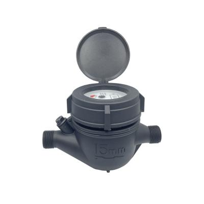 China High Performance Multi Jet Dry Type Plastic Mechanical Water Meter 15~25 Mm for sale