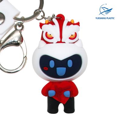 China Soft Silicone 3D Three-Dimensional Cartoon Character Furnishing Doll Cartoon Promotion Gift Manufacturer Order PVC Doll Key Chain for sale