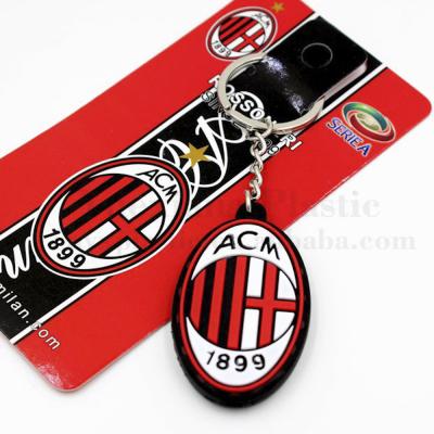 China Rubber Custom Keychains No Min Soft PVC Football Team Key Chain Rubber Sports Key Chain Keychains for sale