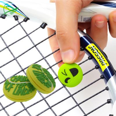 China custom hot selling 2d or 3d shape design fashion accessories tennis rackets dampener for tennis racket for sale