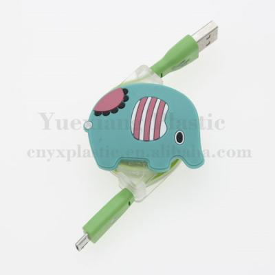 China Mobile phone with customized cartoon logo usb data cable for smartphone for sale