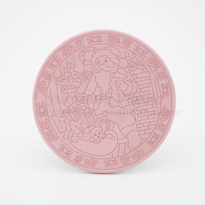 China Custom Engraved Christmas Gifts Silicone Coaster Soft Rubber Bulk Beer Coaster Sustainable for sale