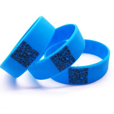 China Hyperbole 24 Hours Get Sample Rubber Band Bracelets Custom Printing Single Silicone Wristband for sale