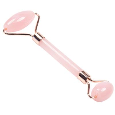 China Skin Rejuvenation Factory OEM Pink Jade Crystal Massage Tool Beauty Facial Roller for sale