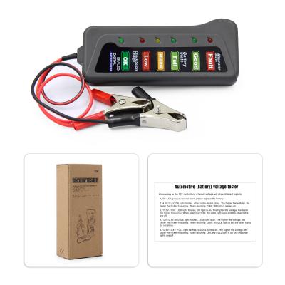 China Portable Auto Diagnostic Tool 12v Car Battery Tester Alternator 6 LED Light for sale