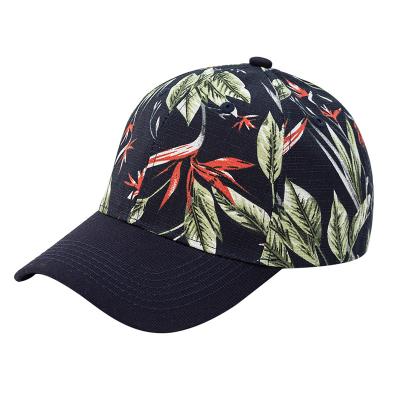 China COMMON Hot Sale 6 Panel Baseball Cap Cotton Floral Fashion Adjustable 100% Sports Hats Caps Baseball for sale