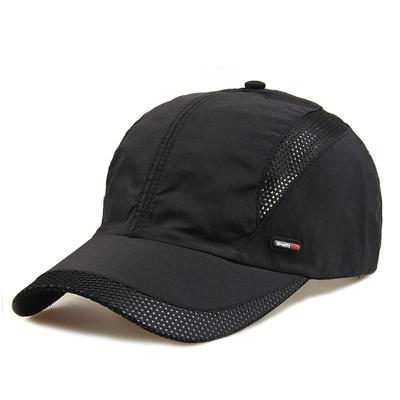 China COMMON wholesale light weight sports breathable quick dry hats mesh baseball cap unstructured hat for sale