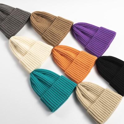 China 2021 New Coming COMMON Solid Color Custom Fashion Pointy Beanie Knitted Hats for sale