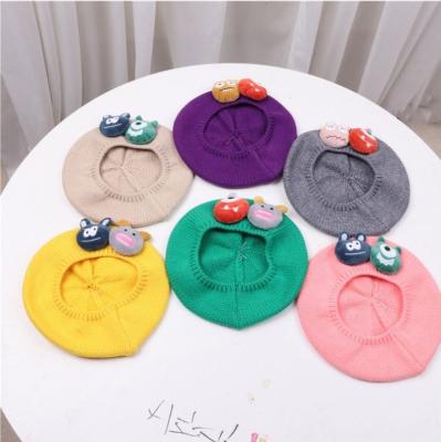 China JOINT Cute Animal Winter Style Fashion Hat Baby Kids Knitted Beret Hats Funny Knitted Beanies For Kids for sale