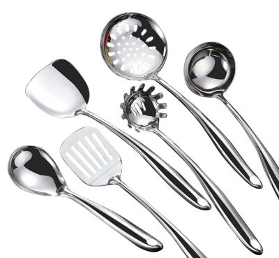 China Minimalist Nonstick Heat Resistant Amazon 304 Stainless Steel Kitchen Utensil Set Five Piece Hard for sale