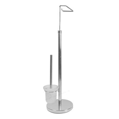 China 2022 modern new design high grade standing toilet brush and paper holder for sale