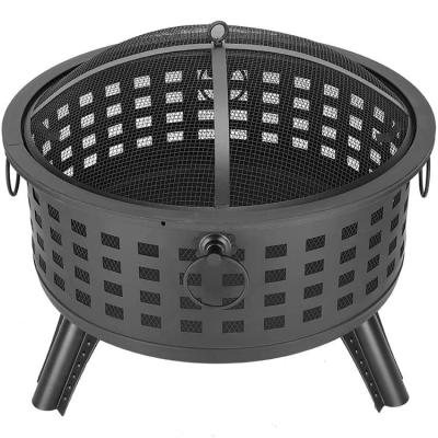 China Stocked Wholesales 26 In Fire Pits For Outdoor Wood Burning Outdoor Fireplace With Spark Screen for sale