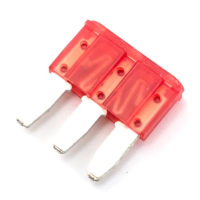 China Blade Fuse 2A-30A MICRO3 Insert Fuse Tripod Car Small Fuse Small Blade Fuse for sale