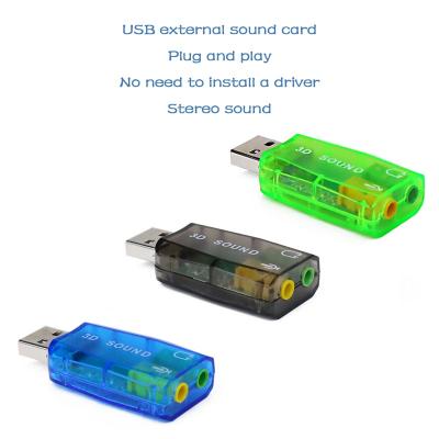 China 5.1 sound card audio manufacturer direct selling 5.1 7.1 USB external sound card CM108 independent sound card for sale